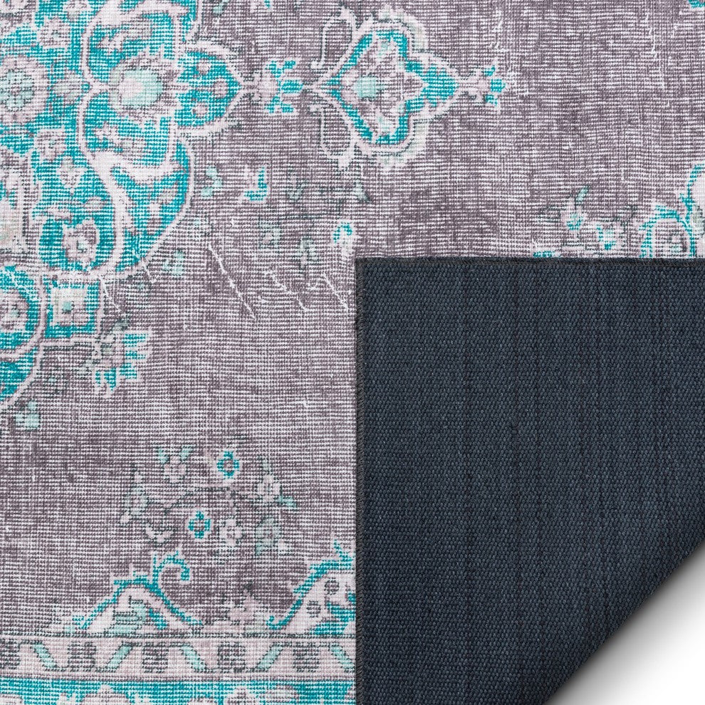 Well Woven Nile Tarifa Vintage Bohemian Medallion Light Blue Area Rug, 5' X 7'