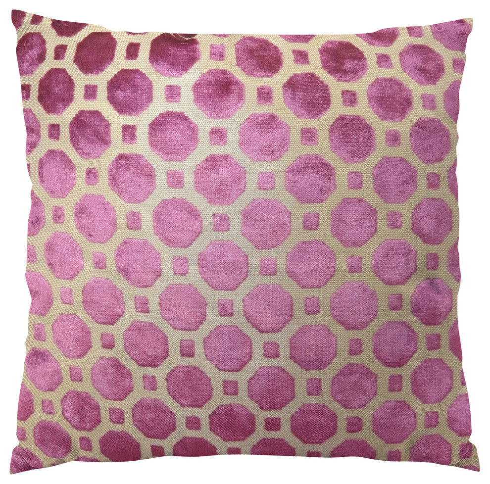 Plutus Velvet Geo Handmade Throw Pillow, (Double sided  12" x 25")