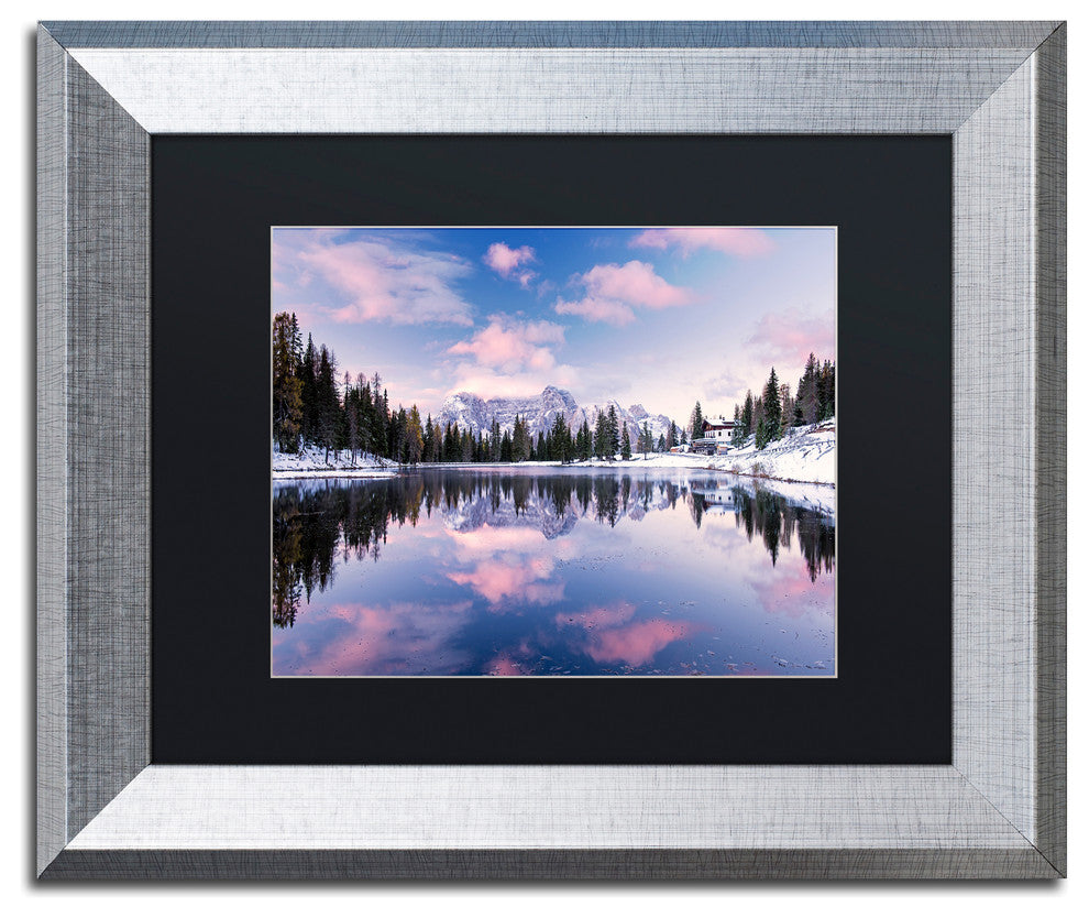 Michael Blanchette ''Alpine Pink'' Art, Silver Frame, Black Mat, 14x11