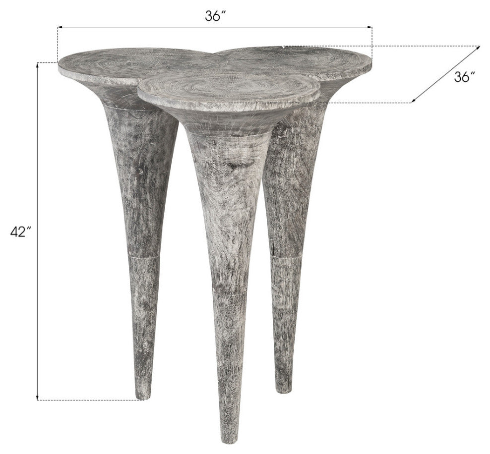 Butterfly Bar Table, Gray Stone