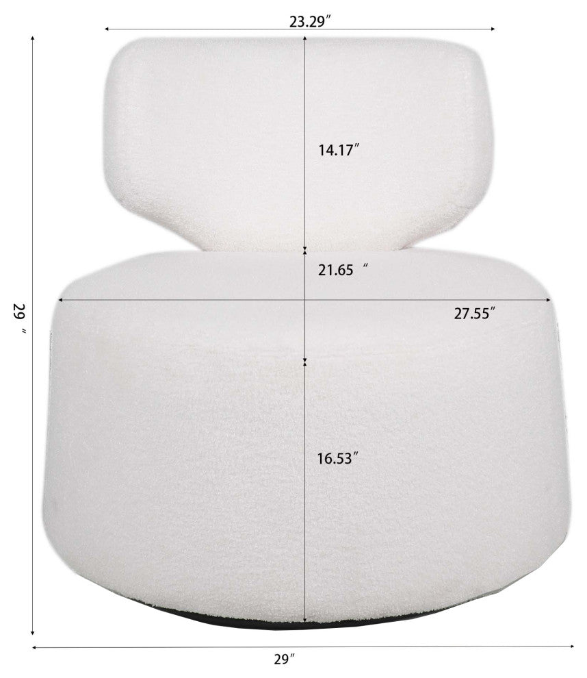 Faux Leather/Fabric Side Chair with Metal Base, White, 29'' X 29''