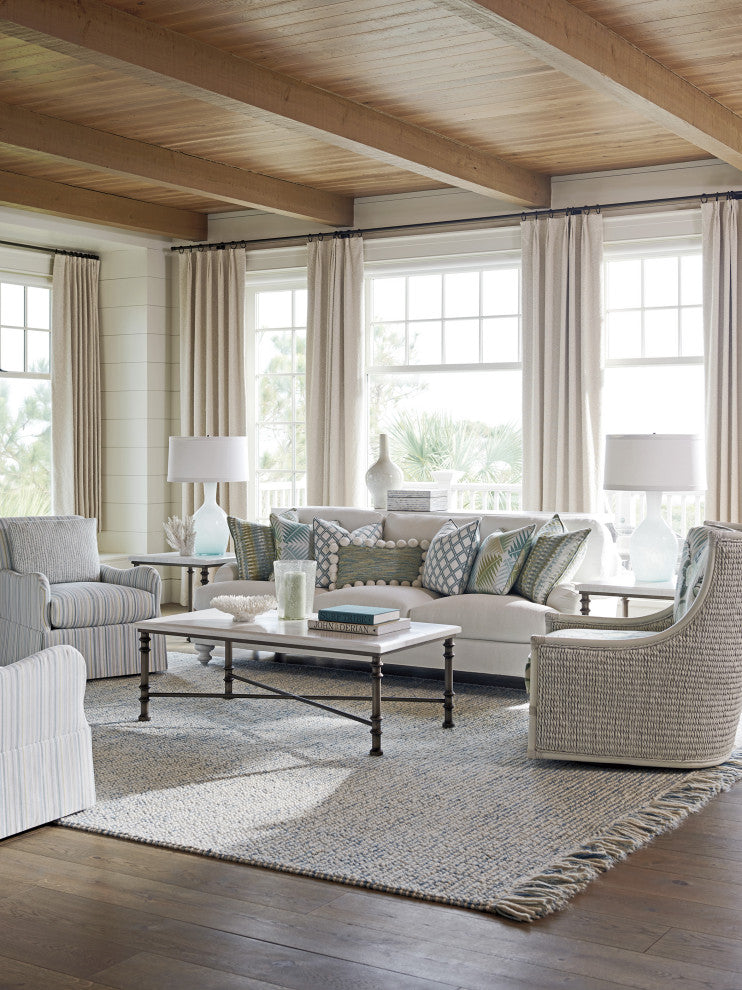 Flagler Rectangular Marble Top Cocktail Table