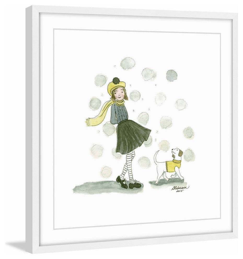 "Cora and Milo" Framed Painting Print, 12"x12"