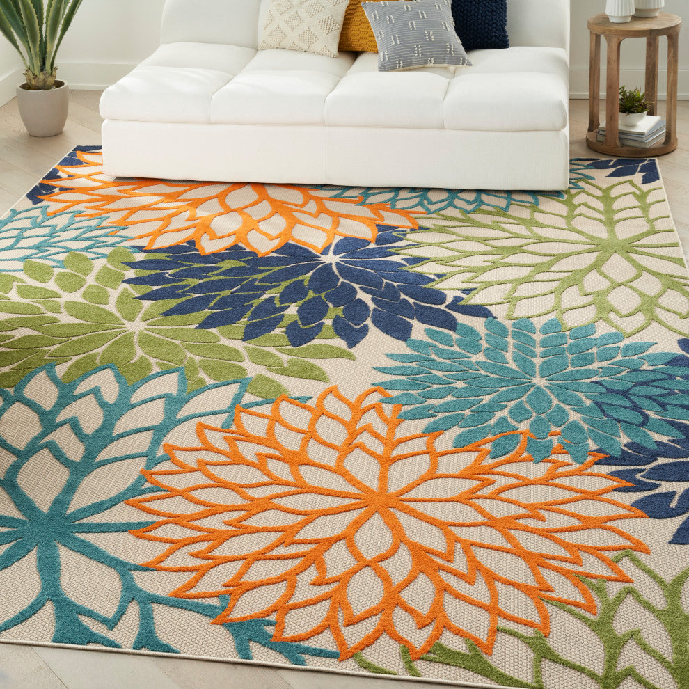 Nourison Aloha 12' x 15' Multicolor Tropical Area Rug