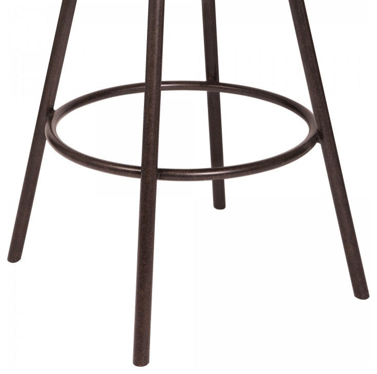 Dover 26" Counter Height Barstool, Auburn Bay and Brown Faux Leather
