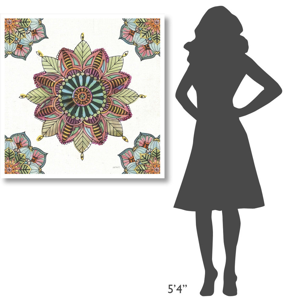 "Mandala Morning VI" Digital Paper Print by Anne Tavoletti, 38"x38"