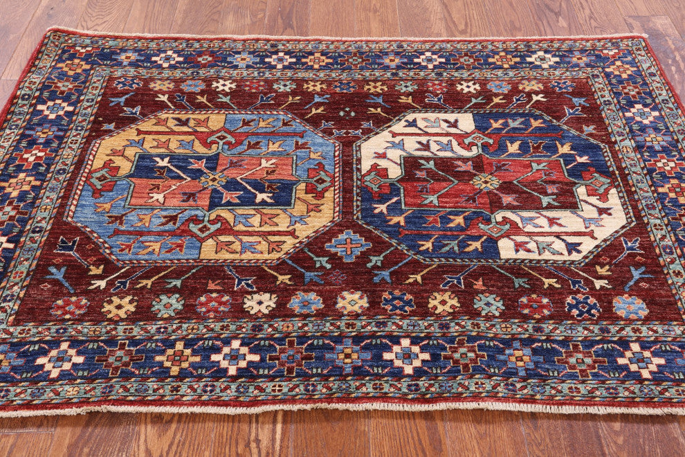 3' 6" X 5' 5" Bokhara Hand Knotted Rug Q11165