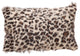 Contemporary Goat Fur Bolster Spotted Brown Leopard - Brown