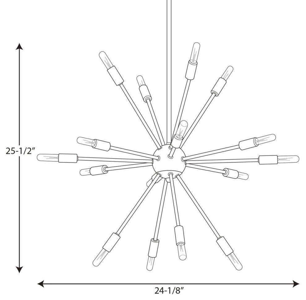 Ion 16-Light Chandelier, Brushed Bronze
