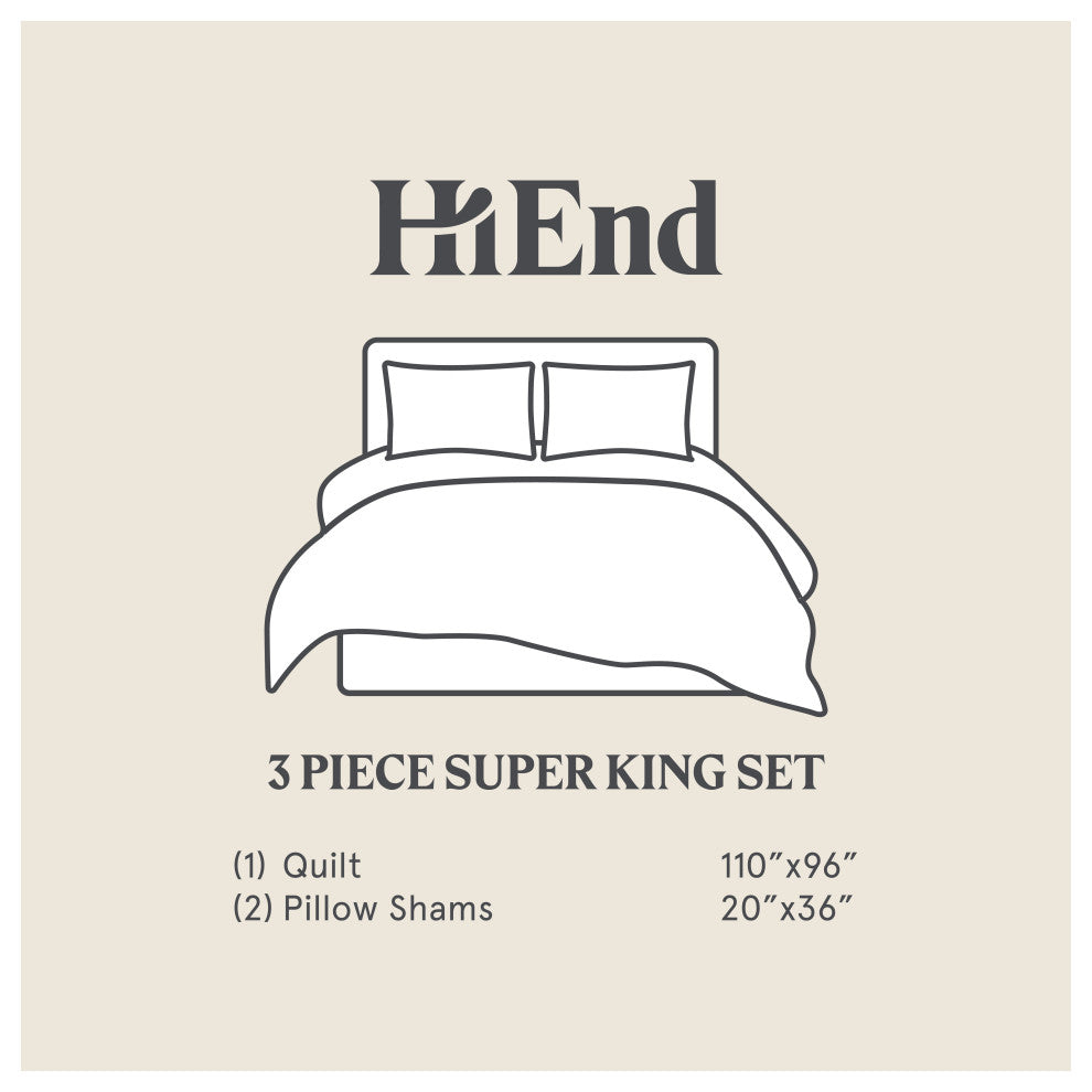 3-Piece Yosemite Western Aztec Reversible Quilt Set, King