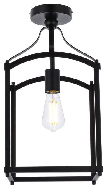 Judy 1-Light Flush Mount, Black