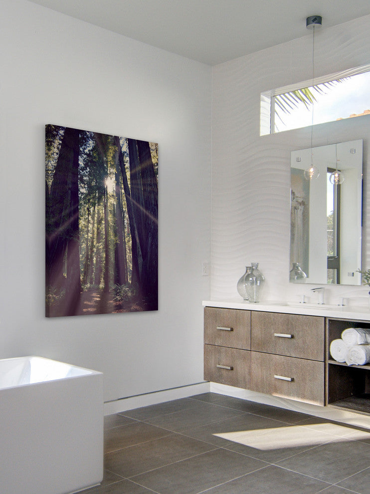 "Redwoods Hike" Painting Print on Wrapped Canvas