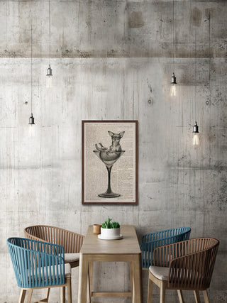 "Drink Me" Framed Painting Print, 16"x24"