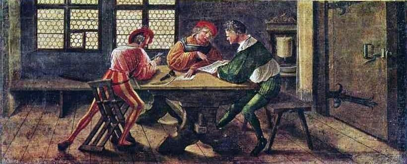 The Younger Hans Holbein Signboard for a Schoolmaster Gallery Wrapped Canvas