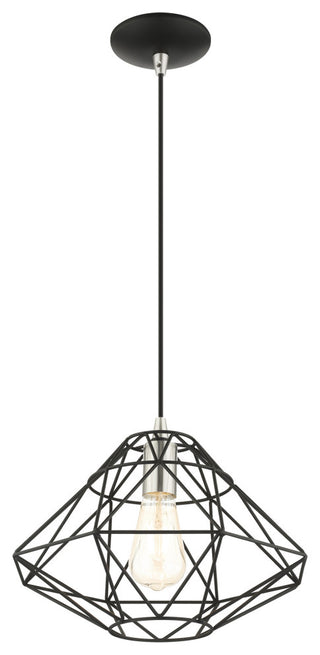 Black Geometric, Farmhouse, Industrial, Abstract, Rustic Pendant