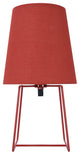 40172-21, 13" Metal Accent Table Lamp, Red Painted
