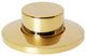 Replacement Raised Button Disposal Air Switch Trim, Polished Brass