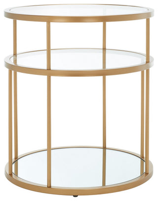 Safavieh Layta 3 Shelf Accent Table, Gold/Clear