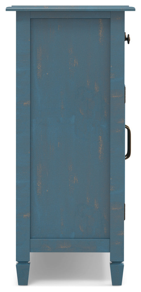Connaught Entryway Storage Cabinet, Distressed Coastal Blue