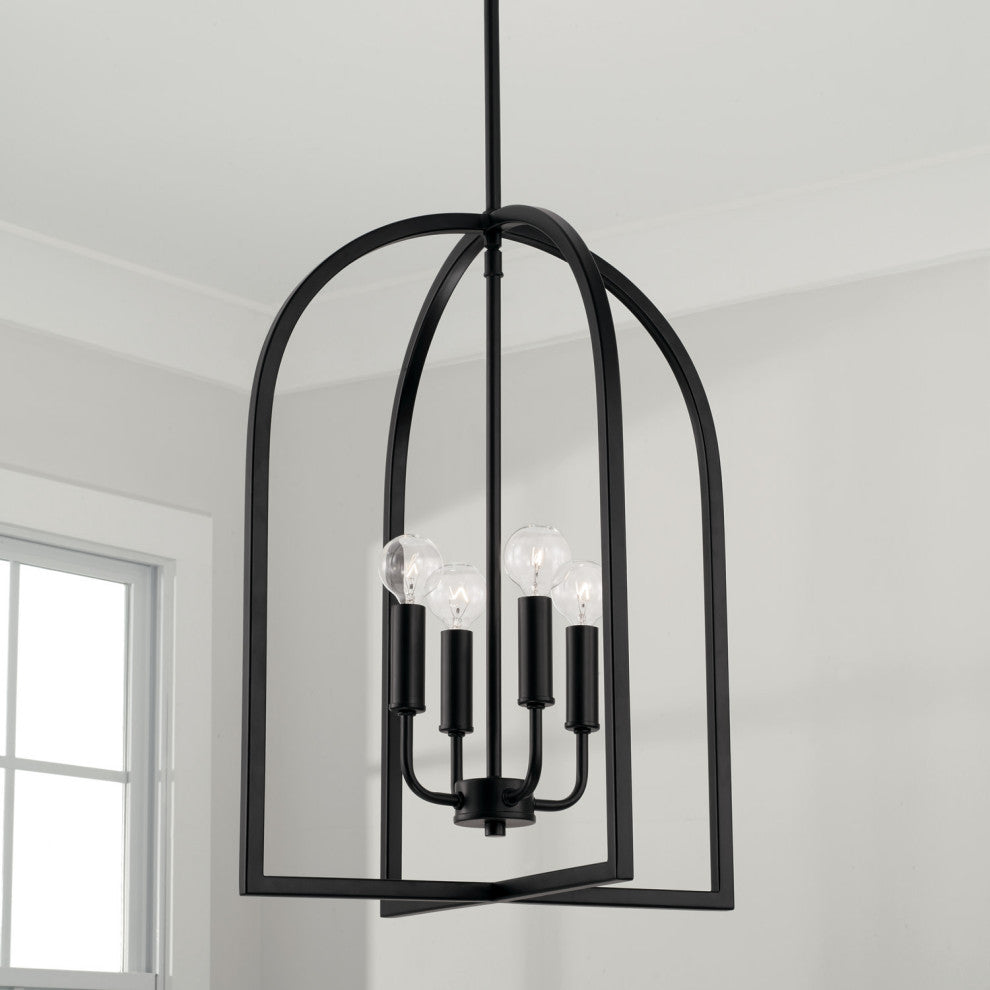 Capital Lighting 548841 Lawson 4 Light 16"W Multi Light Pendant - Matte Black