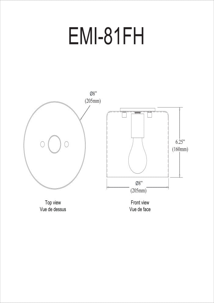 Flush Mount Ceiling Light Emilia Integrated LED, Aged Brass