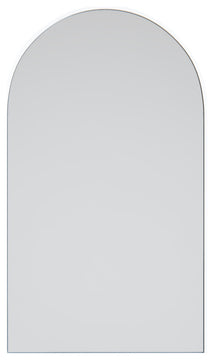 22" W x 38" H Arch Shape Stainless Steel Framed Mirror, Black, Black