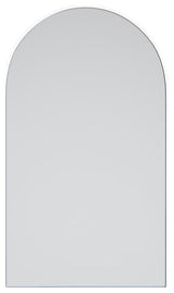 22" W x 38" H Arch Shape Stainless Steel Framed Mirror, Black, Black