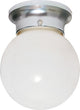 1 Light 8" Ceiling Fixture White Ball