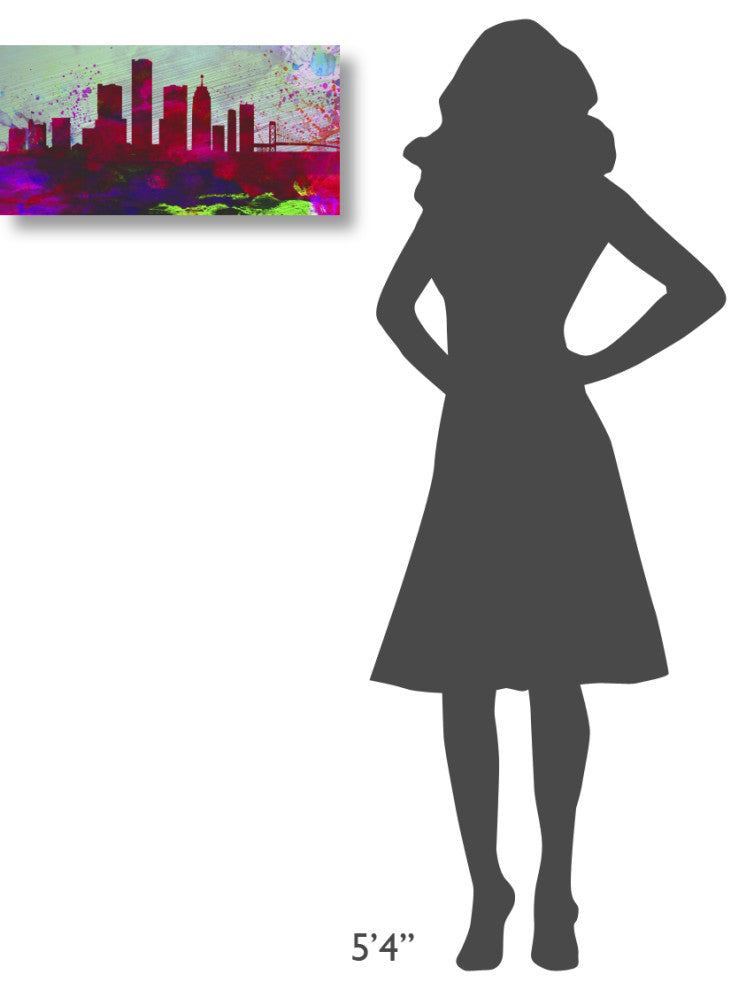 "Detroit City Skyline" Fine Art Print