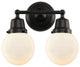 Innovations 623-2W-BK-G201-6 2-Light Bath Vanity Light, Matte Black