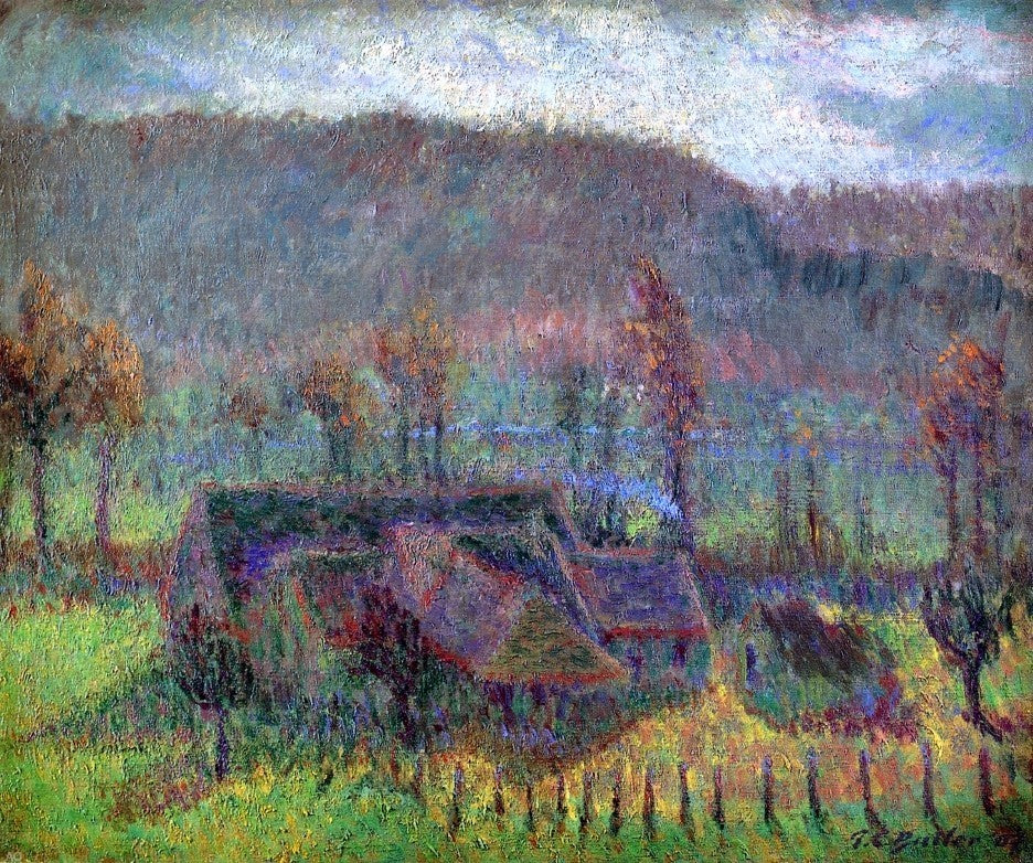 Theodore Earl Butler Valley Farm (also known as Cottage in Giverny) Canvas Wrap