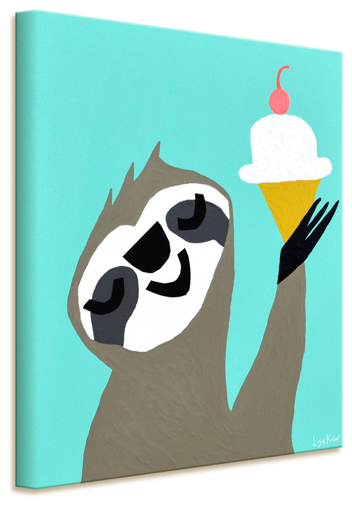 Fiesta Sloth Wrapped Canvas Kids Wall Art