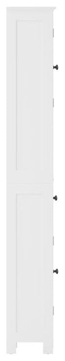 Dune Freestanding Bathroom Linen Tower Storage Cabinet, White