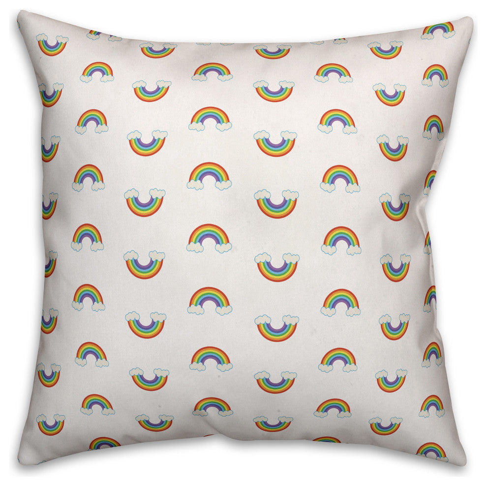 Designs Direct Rainbow Pattern 18x18 Throw Pillow