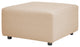 Cleo 30.5" Modular Upholstered Outdoor Patio Ottoman, Almond Beige