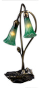 Meyda lighting 13481 016"H Green Pond Lily 2 LT Accent Lamp