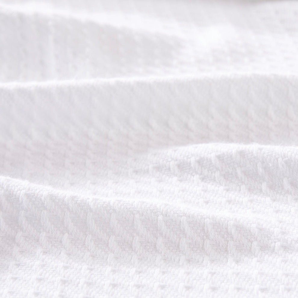 Madison Park Egyptian Cotton All-Season Woven Bedding Blanket, White