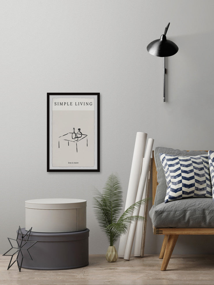 "Simple Living" Framed Painting Print, 16x24