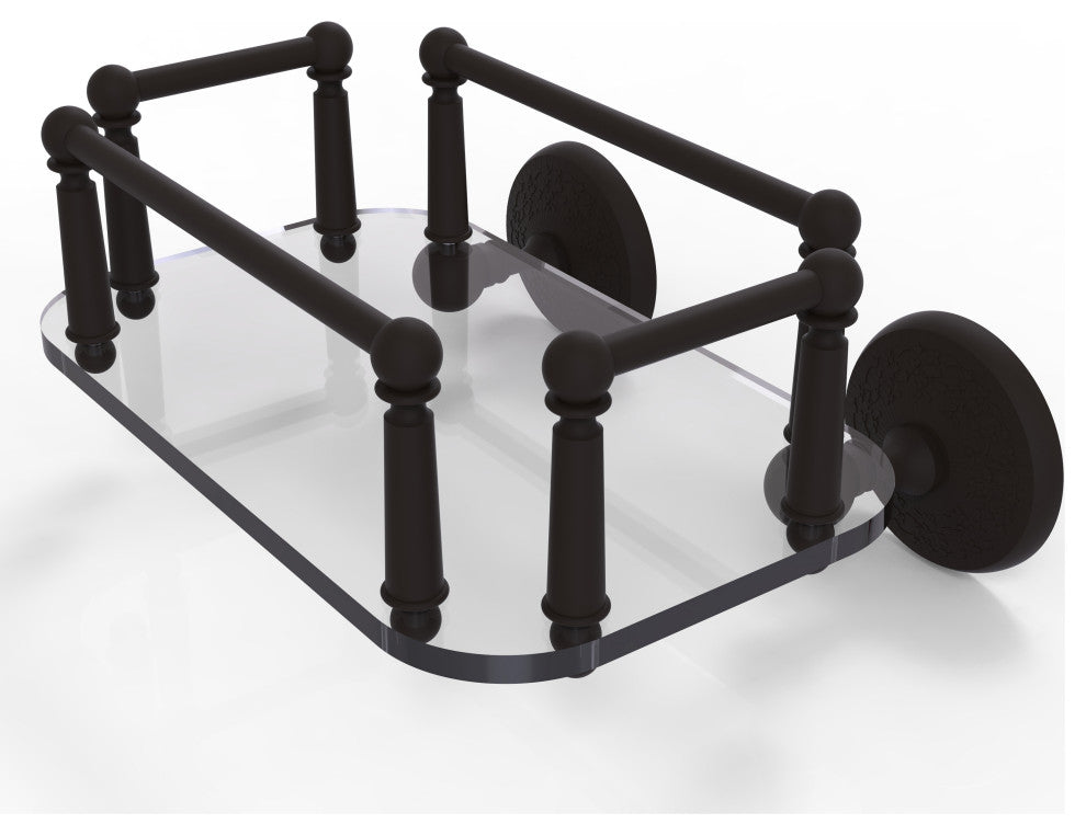 Monte Carlo Wall Mounted Glass Guest Towel Tray, Oil Rubbed Bronze