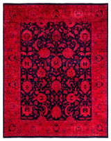 Overdyed, One-of-a-Kind Hand-Knotted Area Rug Pink, 8'3"x10'1"