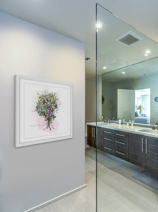 "Bouquet avec corde" Framed Painting Print