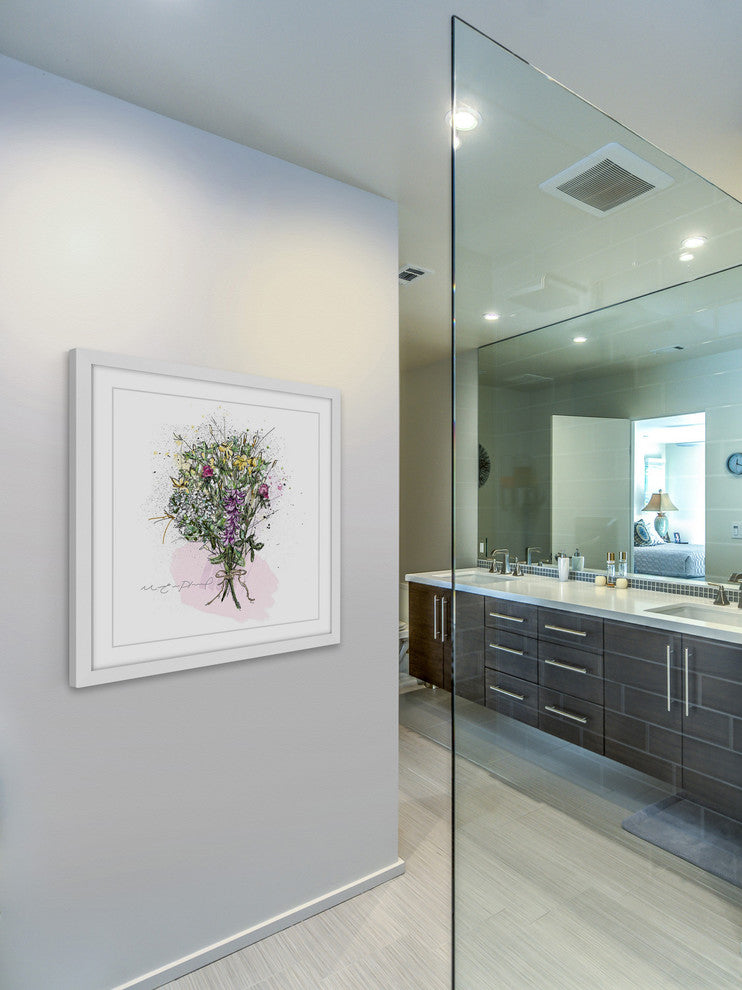 "Bouquet avec corde" Framed Painting Print