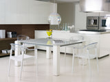 Compamia Carmen Dining Chairs, Set of 2, White and Clear
