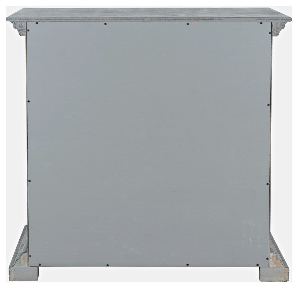 Carrington Contemporary Wire Brushed Two Door Accent Cabinet