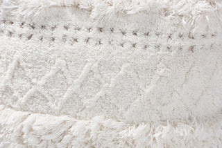 Cassandra Moroccan Ivory Handwoven Pouf Ottoman