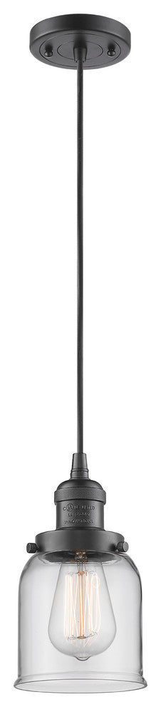 Small Bell 1-Light LED Pendant, Oil Rubbed Bronze, Glass: Clear