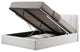 Templemore White Leather Contemporary Queen-Size Bed
