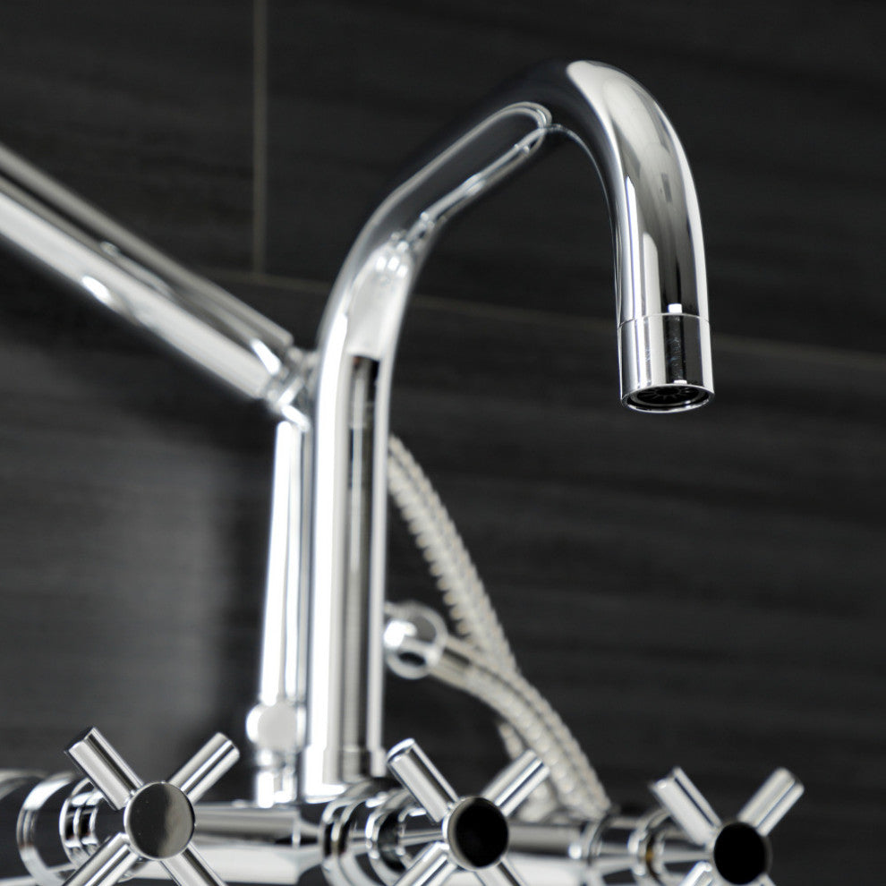 AE8451DX Wall Mount Clawfoot Tub Faucet, Polished Chrome