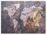 'World Map - Rock' Canvas Art by Michael Tompsett