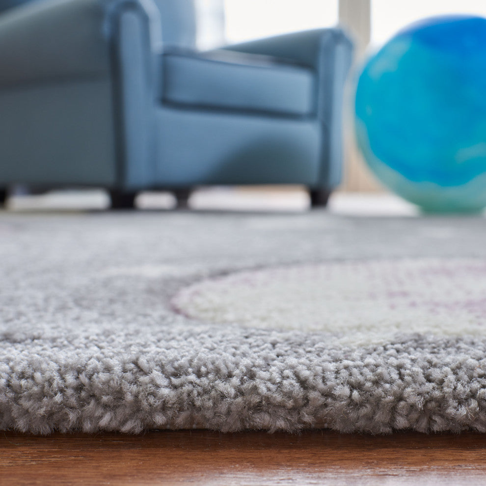 Safavieh Carousel Kids Collection CRK103F Rug, Grey/Lavender, 2'3" X 6'